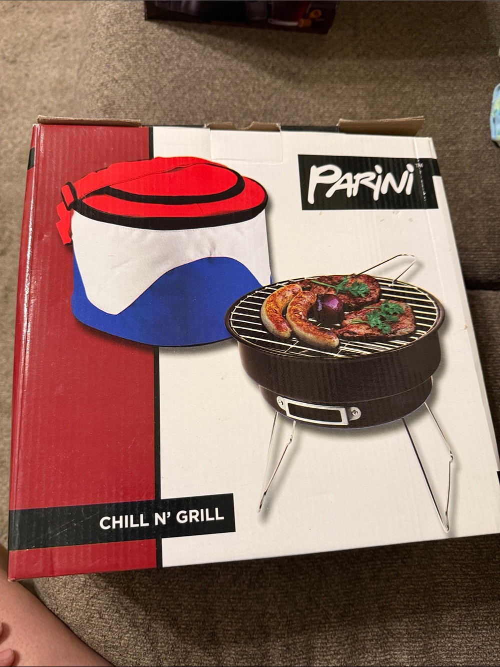 Parini Chill N' Grill Portable BBQ - Red, White & Blue